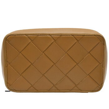 Bottega Veneta Maxi Intrecciato Travel Case Wallet Pouch Brown Leather